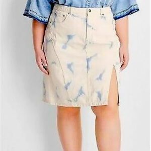 Future Collectives women’s midi skirt light wash size 24